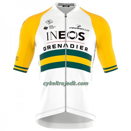 Cykeltrøje 2023 INEOS Grenadiers Australsk Mesterskab Gul Hvid